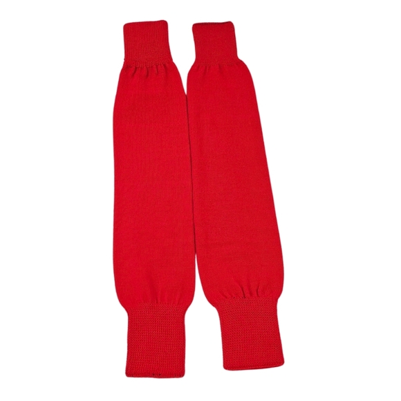 Vintage Red Leg Warmers, Sweater Knit - Picture 4 of 5